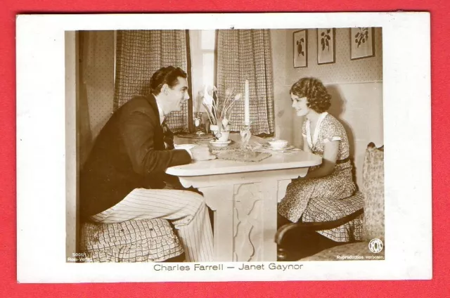 Charles Farrell Janet Gaynor # 5001/1 Vintage Photo Pc. Publisher Germany 229