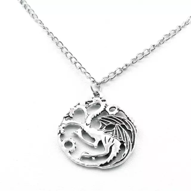 Pendant Necklace Game of Thrones Targaryen Sigil Dragon