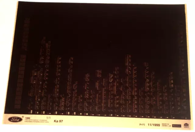 FORD KA 1997on PARTS CATALOGUE ON MICROFICHE COMPLETE SET OF 1 NOVEMBER 1999