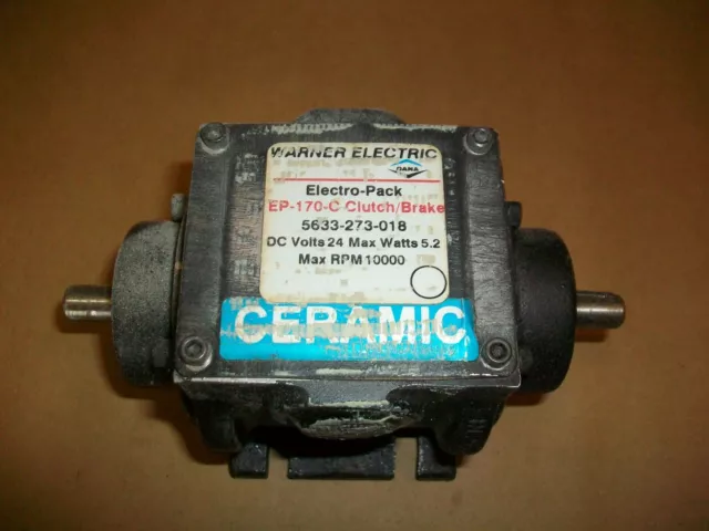 Warner Electric Electro Pack Clutch / Brake  EP-170-C  24VDC   USED