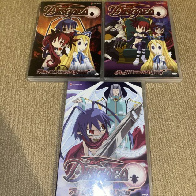 Disgaea - Vol 1-3 DVD - RARE Region 1 Anime 2007 - Free UK P&P