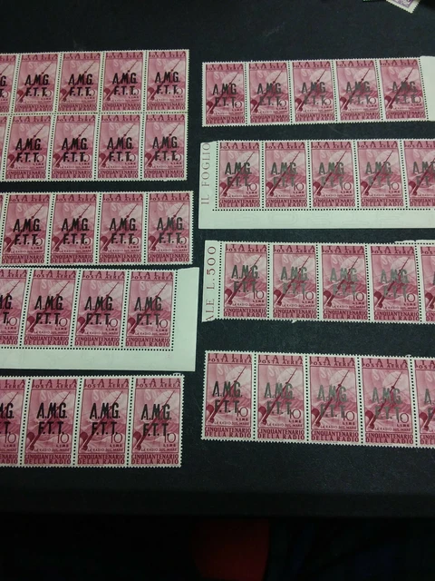 45 stamps Italy Trieste Airmail C8 MNH Very Fine stamps $110.00