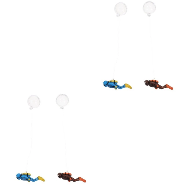 4 Sets Fish Bubbler Fish Tank Floating Decoration Plant Decorations Model