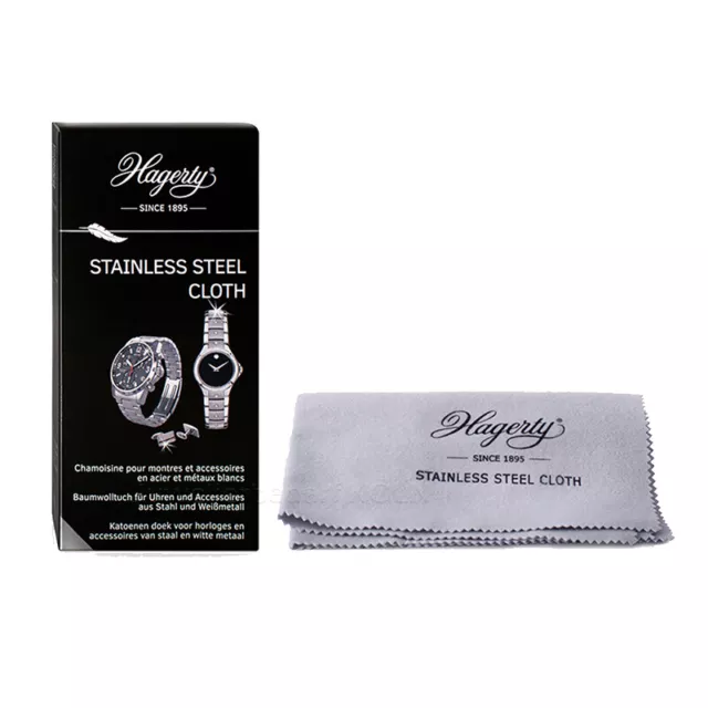 HAGERTY Stainless Steel Cloth, Pflegetuch für Uhren + Accessoires; 30 x 36cm