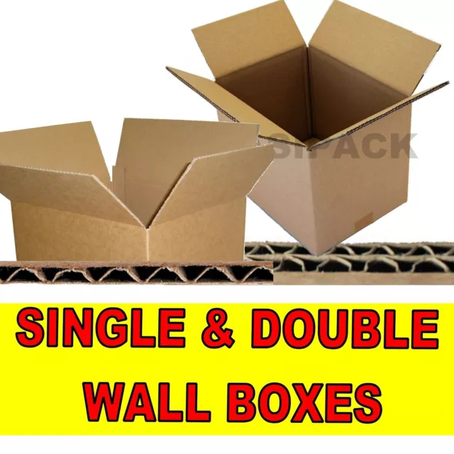 New Single & Double Wall Cardboard Postal Boxes Cartons - Made From Kraft Paper