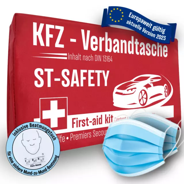 Auto Verbandskasten Kfz Verbandstasche DIN 13164 MHD 03/2029 Erste Hilfe Set PKW