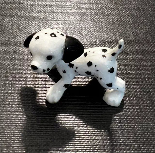 Hagen Renaker Miniature Ceramic Dalmatian Black White Spotted Dog Figurine