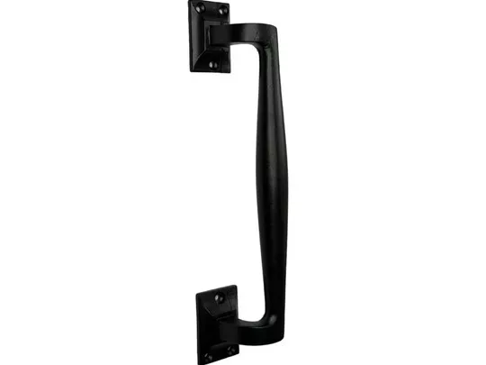 Pull Handle Door Cabinet Black 255mm 10" Inch Iron Plain Entrance Cranked