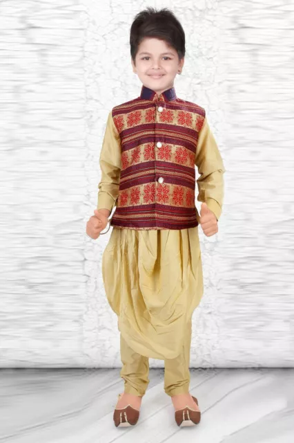 BOYS Young Prince Cotton Kurta pajama waist coat Eid partywear 2021 new design