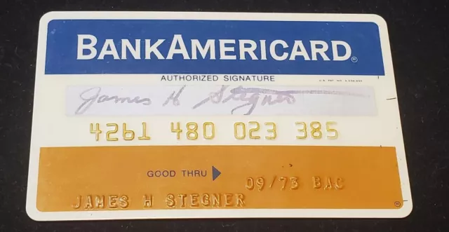 BankAmericard The Philadelphia National Bank credit card exp 1973 ~ Our# cc1120