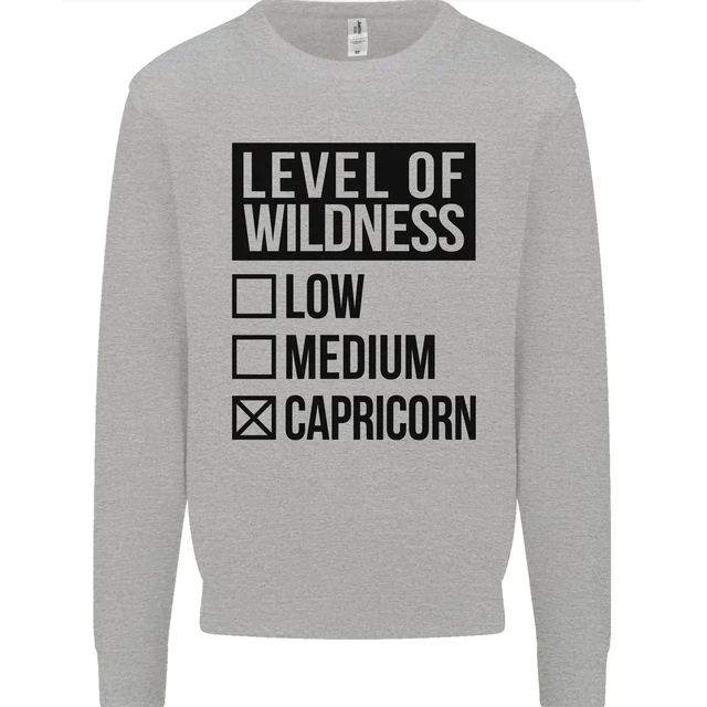 Levels of Wildness Capricorn Mens Sweatshirt Jumper