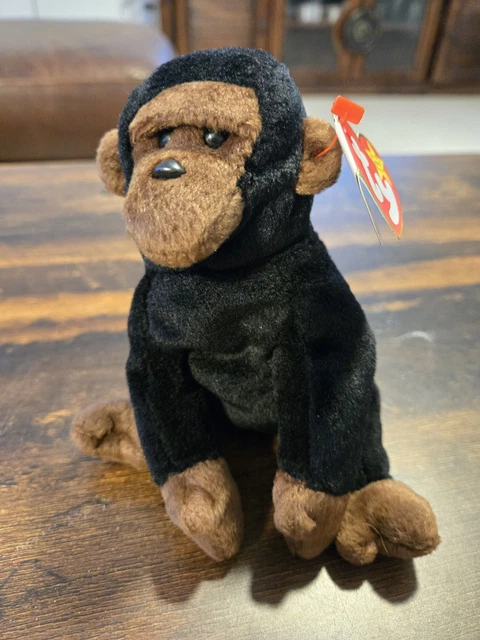 Peluche Singe Chimpanzé Noir – 24 Cm De Long, Marque Onwomania, à Partir De 3 Ans