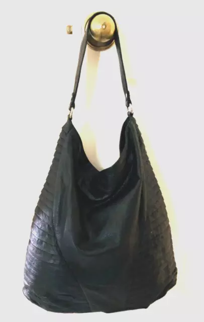 Pour La Victoire black Genuine Leather Women's Shoulder Tote Bag