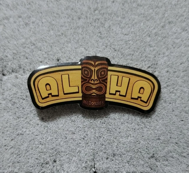 2008 ALOHA McDonald's Tiki Collectible Lapel Hat Pin GoldTone Group II Inc.