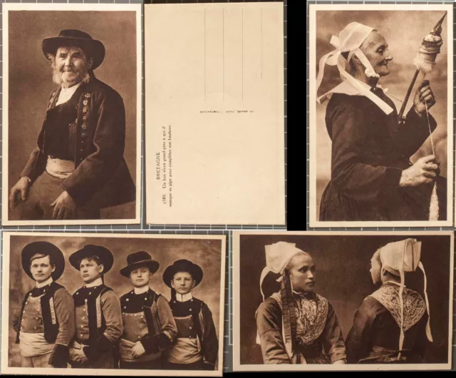 4 Cartes Postales Anciennes, Bretagne, Le Doaré, photo Non Voyagé ou Écrit