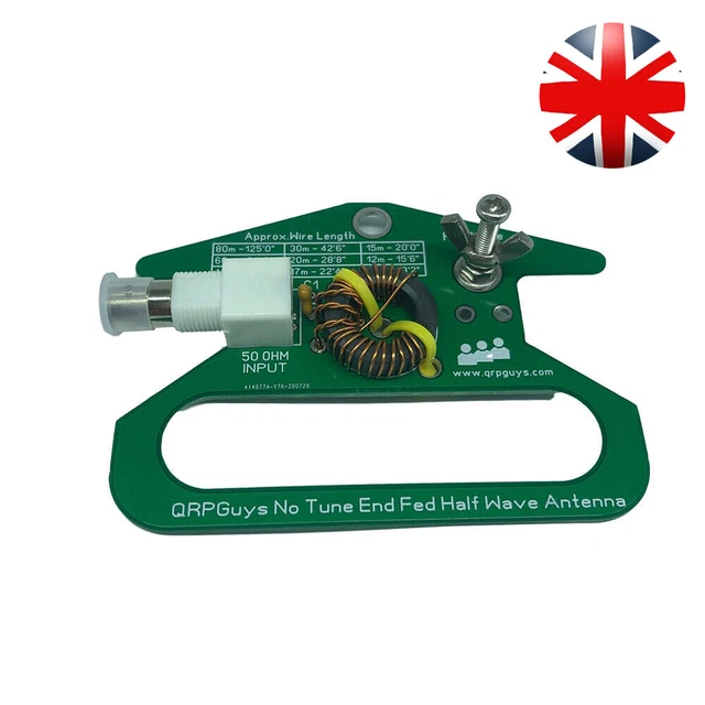 PORTABLE 50OHM UNTUNED End Fed Half Wave Antenna DIY Kit / Finished SWR