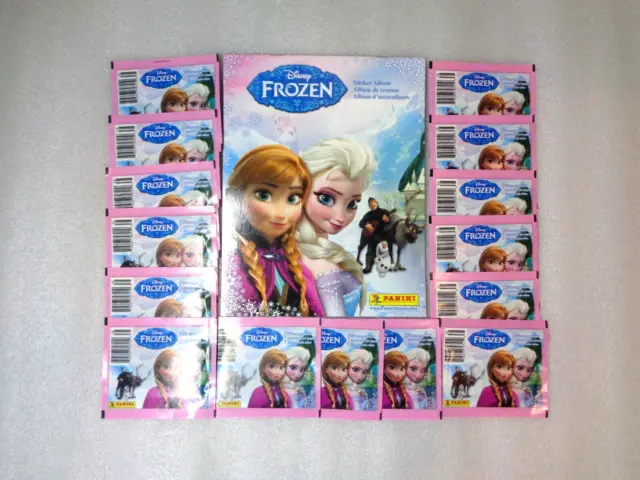 Panini Disney Frozen Sticker Album With 10 STICKERS + 15 PACKS OF STICKERS