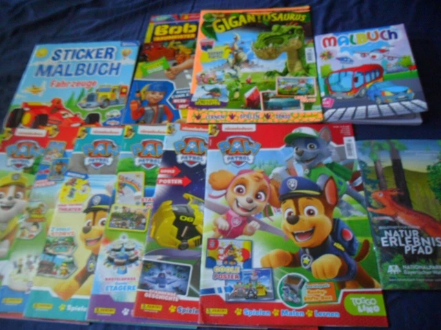 Kinder Hefte Konvolut 11 Stck. z.B. PAW PATROL u. andere - Spielen/Malen/Lernen