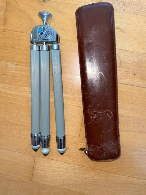 Ising Bergneustadt Kamerastativ Dreibein Tisch Stativ Vintage  50er 60er 115 cm