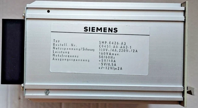 SIEMENS SICOMP SMP-E426-A3 Netzteil Power Supply EUR 219,00 - PicClick DE