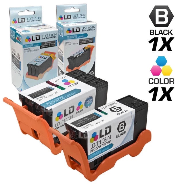LD Comp HY Ink for Dell Series 24 Black & Color V515w Set of 2: 1 T109N 1 T110N