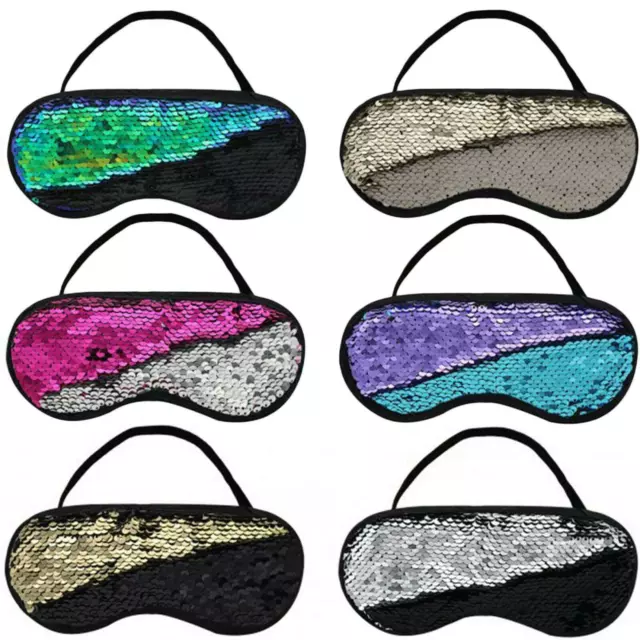 Luxury Reversible Sequin Girls Eye Sleeping Mask Travel Soft Blindfold Sleep Aid