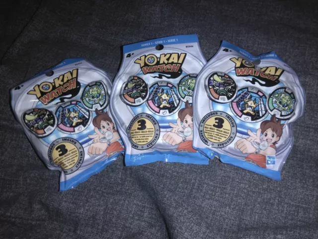 3 Packs Of Yo-Kai Watch Medals Series 1 Medallions