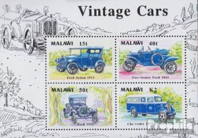 Malawi block69 (complete issue) unmounted mint / never hinged 1990 Old Automobil