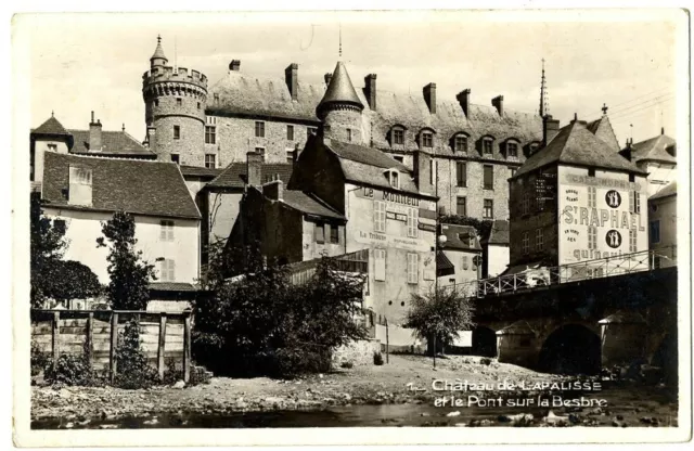 CPA 03 Allier Château de Lapalisse et Pont sur Besbre photo card