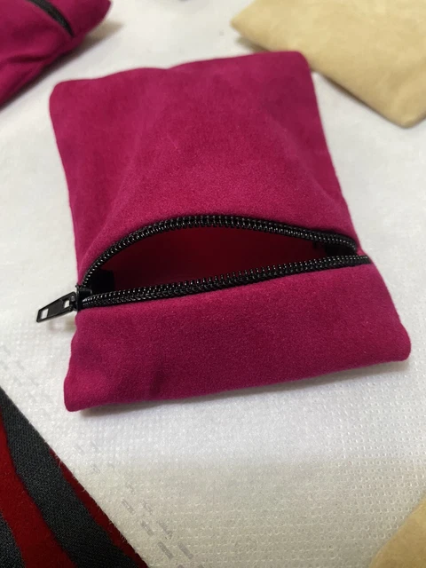 Wholesale Accessories Zipper Velvet Jewells Pouches Bulk Lot 1000 pcs