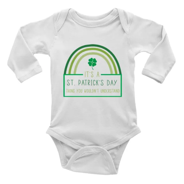 St Patricks Day Baby Grow Vest Bodysuit You Wouldnt Understand Boy Girl Gift L/S