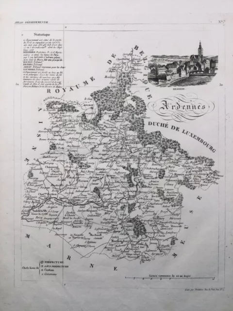 Ardennes en 1836 Charleville Mézières Rethel Grandpré Buzancy Mouzon Asfeld Thin