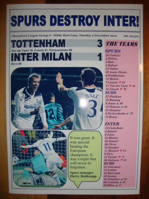 20/10/2010 Ticket: Inter Milan v Tottenham Hotspur [UEFA Champions League]  (stub