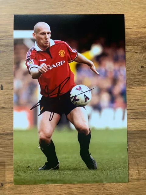 JAAP STAM - Hand Signed 12x8 Photo - Manchester United Holland - Football