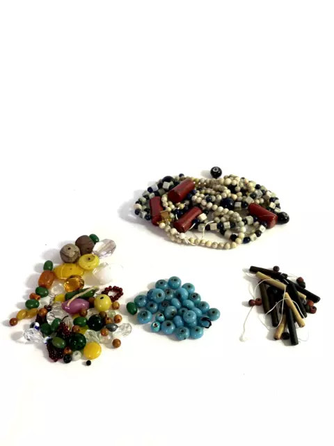 Mixed lot vintage beads czech mixed origins 1920s - 1960s craft projects