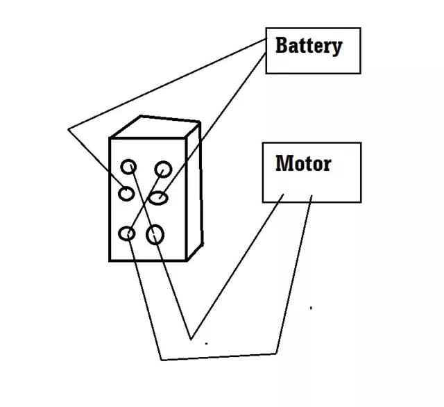 3 pièces (ROUGE) DPDT commutation/arrêt/mise en marche momentanée moteur inverse Polarity DC Moto 2