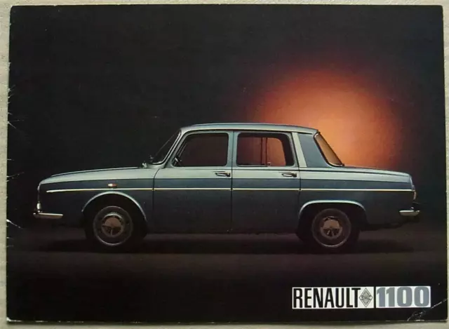 RENAULT 1100 UK Market Car Sales Brochure Sept 1968