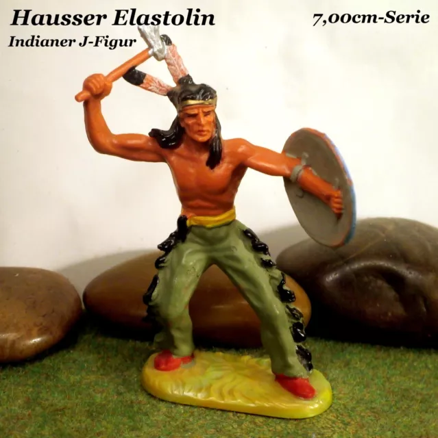 Original Hausser Elastolin 7cm Indianer J-Figur naturgetreu & handbemalt N°6884