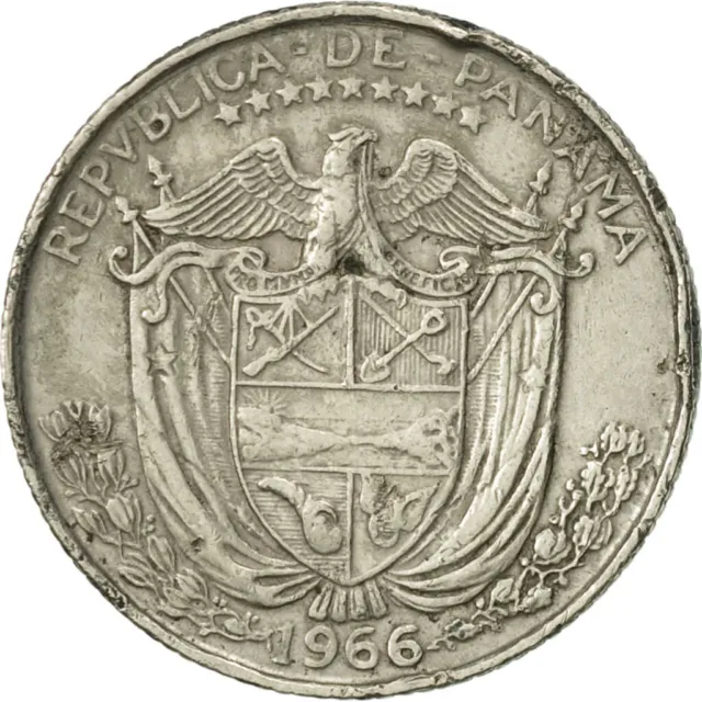 [#468838] Monnaie, Panama, 1/10 Balboa, 1966, TTB, Copper-Nickel Clad Copper, KM
