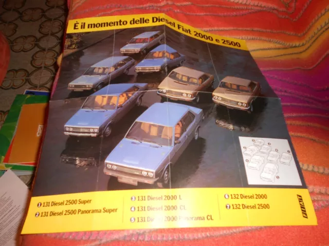 AUTO  FIAT  posterino  pieghevole   diesel  2000 e  2500  11/1978