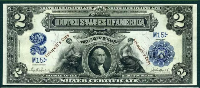 1899 *2 Dollar"Mini Porthole" Silver Certificate * Free Shipping * MUST READ !