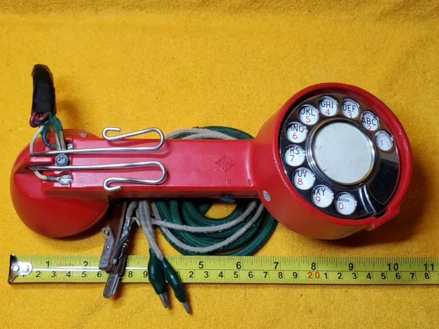 Kit D'essai Aeco Lineman Cadran Rouge Téléphone Rotatif Combiné Butt