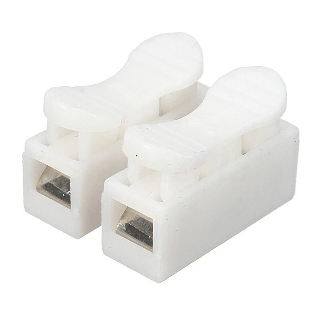 100pcs Plastic 2 Pin Push Cable Connector Cable Connector 10A 250V G8T7