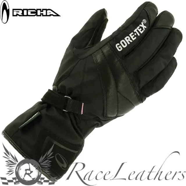 Richa Judy Gtx Black Pink Ladies Waterproof Motorcycle Motorbike Goretex Gloves