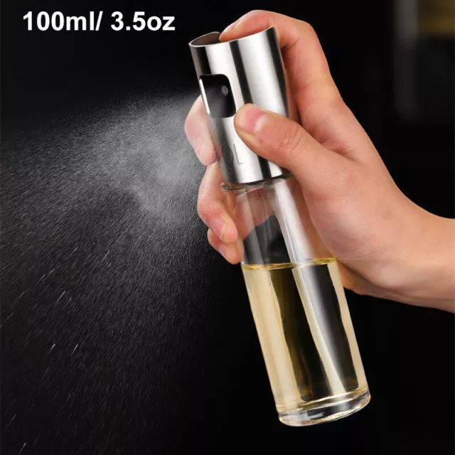Olive Oil Sprayer Glass Oil Vinegar Spray Bottle Dispenser for BBQ Kitchen 100ml