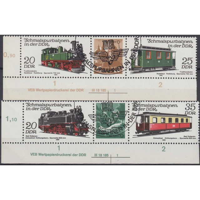DDR Nr. 2562-2565 DV gestempelt "Druckvermerk"