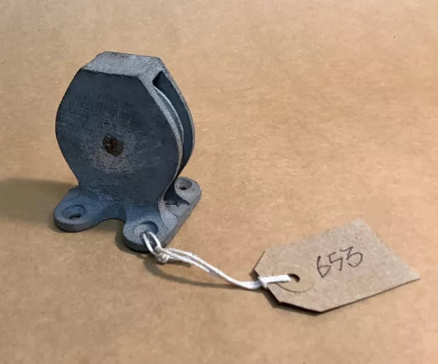 (653) A Large Cast Iron Pulley  With Four Screw Fixings Vintage Salvaged Item