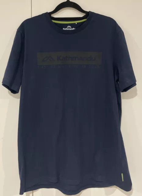 Kathmandu Tshirt Medium Navy Blue Mens Polygiene Outdoors Hiking Cotton