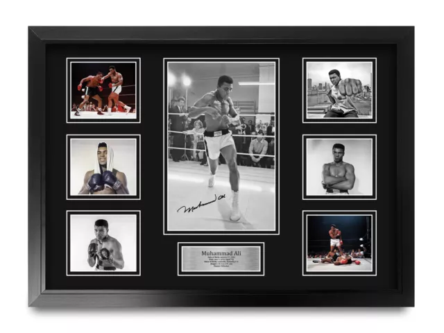 Muhammad Ali Signed Large A2 Framed Boxing Printed Autograph Memorabilia Gift