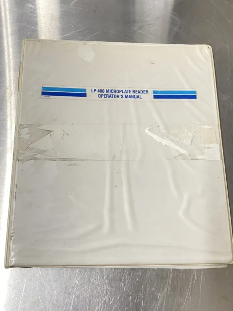 LP 400 Microplate Reader - Users Guide / Instruction Book / Manual